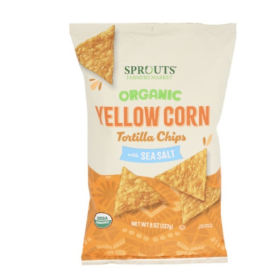 Sprouts Organic Sea Salt Yellow Corn Chips pack of 3