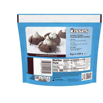 Hershey's Kisses Cookies 'n' Creme Candy, Share Pack of 2 10 oz